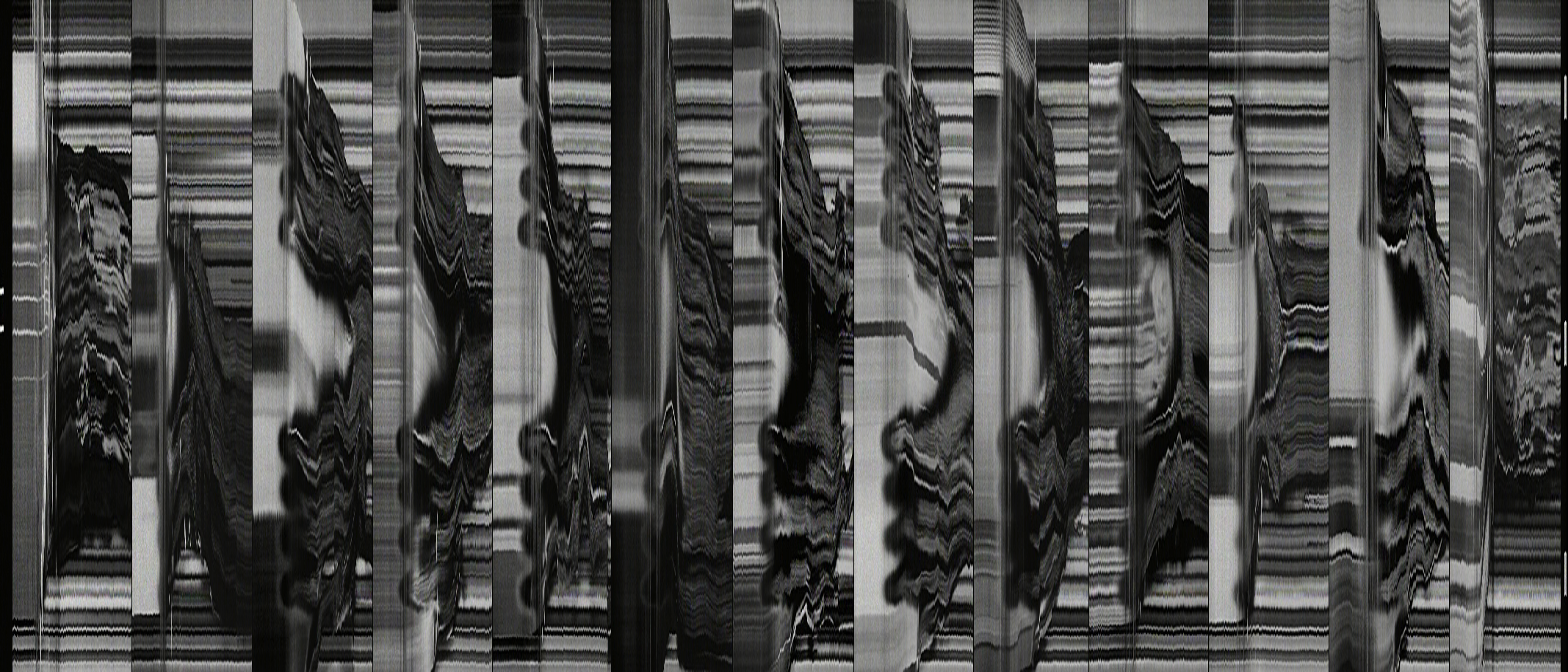 Film barcode of Hollis Frampton's (nostalgia) (1971).